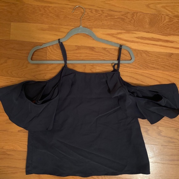 Everly navy top with shoulder detail - Picture 2 of 3